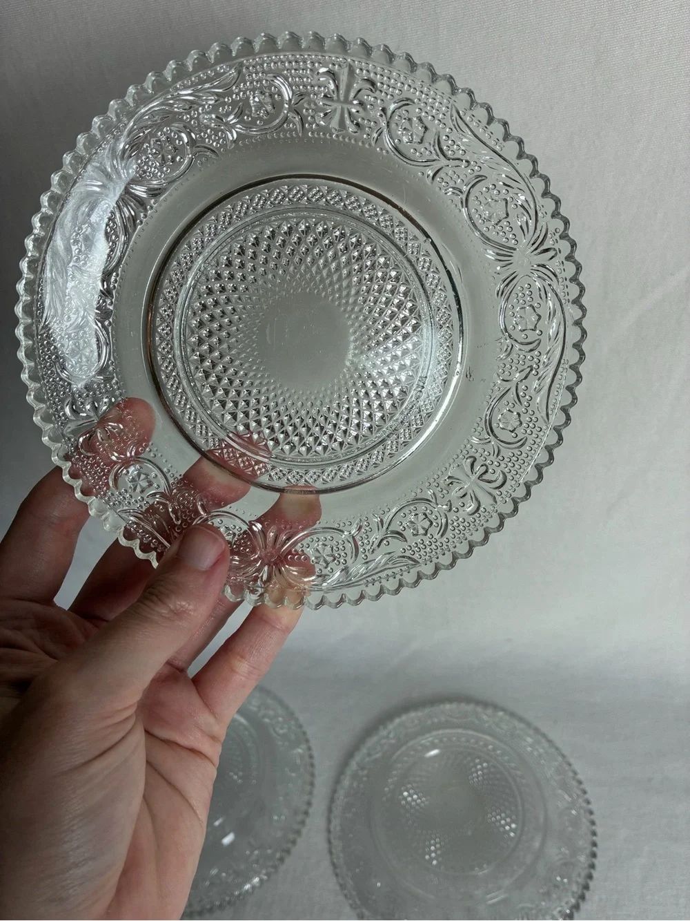 Vintage Indiana Glass Tiara Sandwich Clear 6